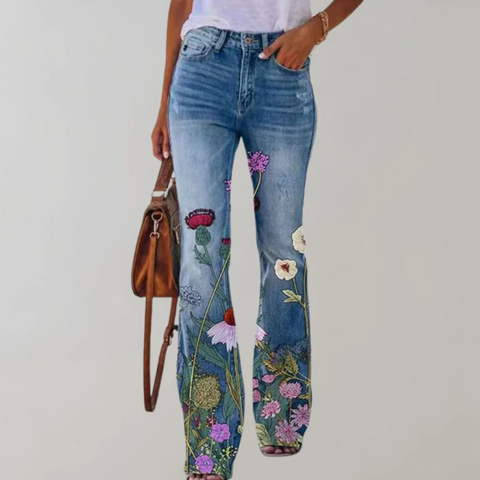 Mandy | Flare Broek voor Dames | Vrolijke Prints & Ultiem Comfort