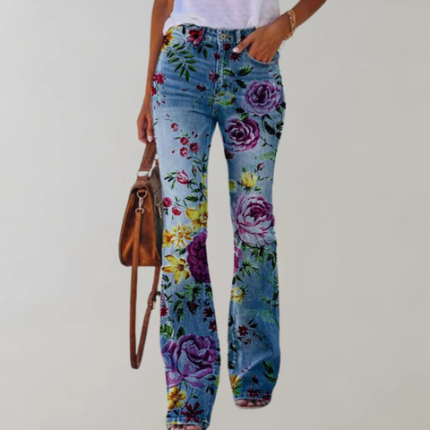Mandy | Flare Broek voor Dames | Vrolijke Prints & Ultiem Comfort