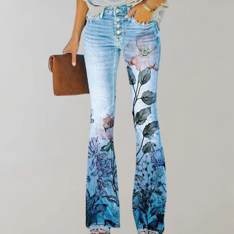 Mandy | Flare Broek voor Dames | Vrolijke Prints & Ultiem Comfort
