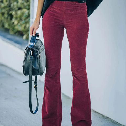 Elena | Dames Flare Broek | High Waist & Comfort Stretch