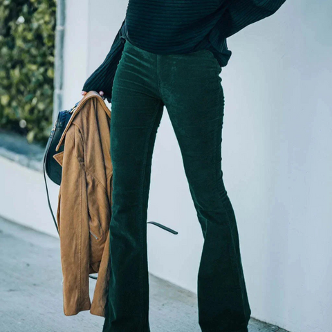 Elena | Dames Flare Broek | High Waist & Comfort Stretch