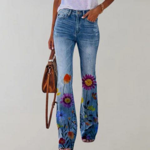 Mandy | Flare Broek voor Dames | Vrolijke Prints & Ultiem Comfort